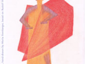 Eurythmy figure D, hand-drawn by Marta Stemberger, based on Rudolf Steiner's indications